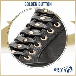 shoeps black golden button